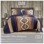 reversible 3-piece bedspread set with pillow shams, product view
