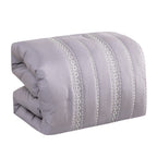 Lavender Embroidered 7-Piece Comforter Set - comforter detail