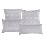 Grey Geometric 7-Piece Comforter Set - decorative pillow detail