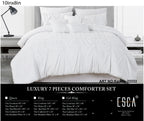White Pinch-Pleat 7-Piece Comforter Set - alternate product view 2