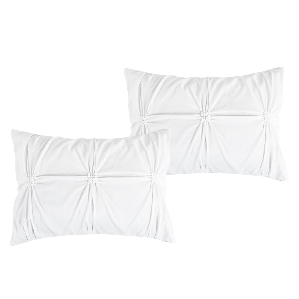 White Pinch-Pleat 7-Piece Comforter Set - pillow sham detail
