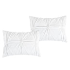White Pinch-Pleat 7-Piece Comforter Set - pillow sham detail