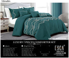 Teal Chevron 7-Piece Comforter Set - alternate product view 2