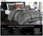 Grey Striped 7-Piece Comforter Set - alternate product view 2