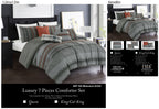 Grey Striped 7-Piece Comforter Set - alternate product view 5