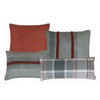 Grey Striped 7-Piece Comforter Set - decorative pillow detail