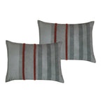 Grey Striped 7-Piece Comforter Set - pillow sham detail