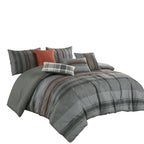 Grey Striped 7-Piece Comforter Set - alternate product view 4