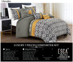 Grey and Yellow Geometric 7-Piece Comforter Set - alternate product view 2