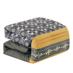 Grey and Yellow Geometric 7-Piece Comforter Set - comforter detail