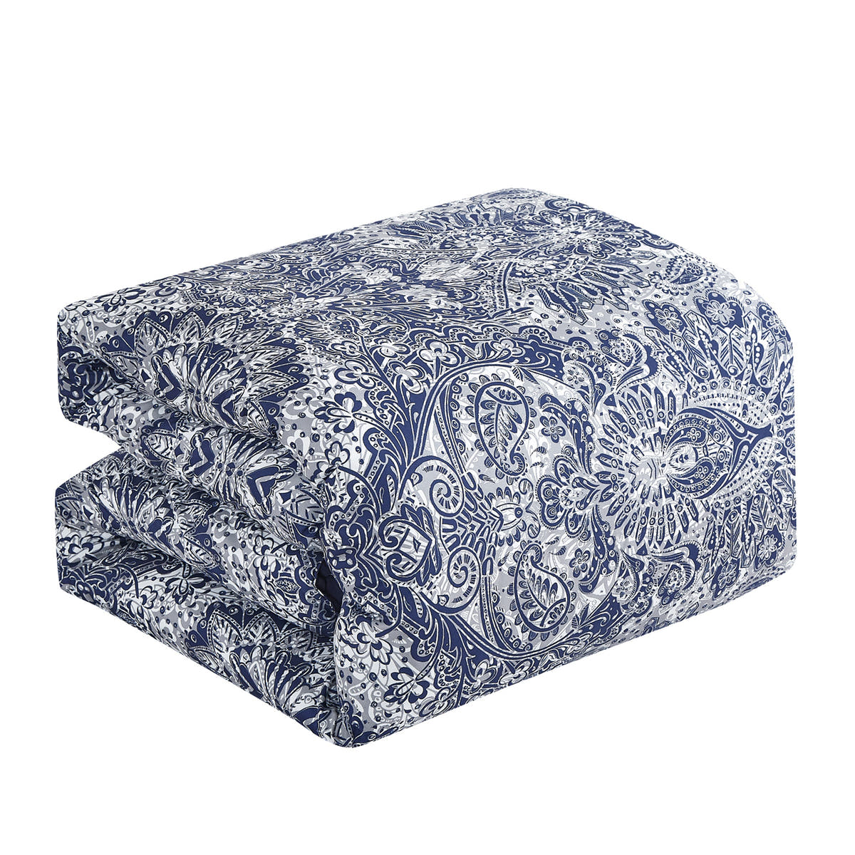 Navy Medallion 7-Piece Comforter Set - comforter detail