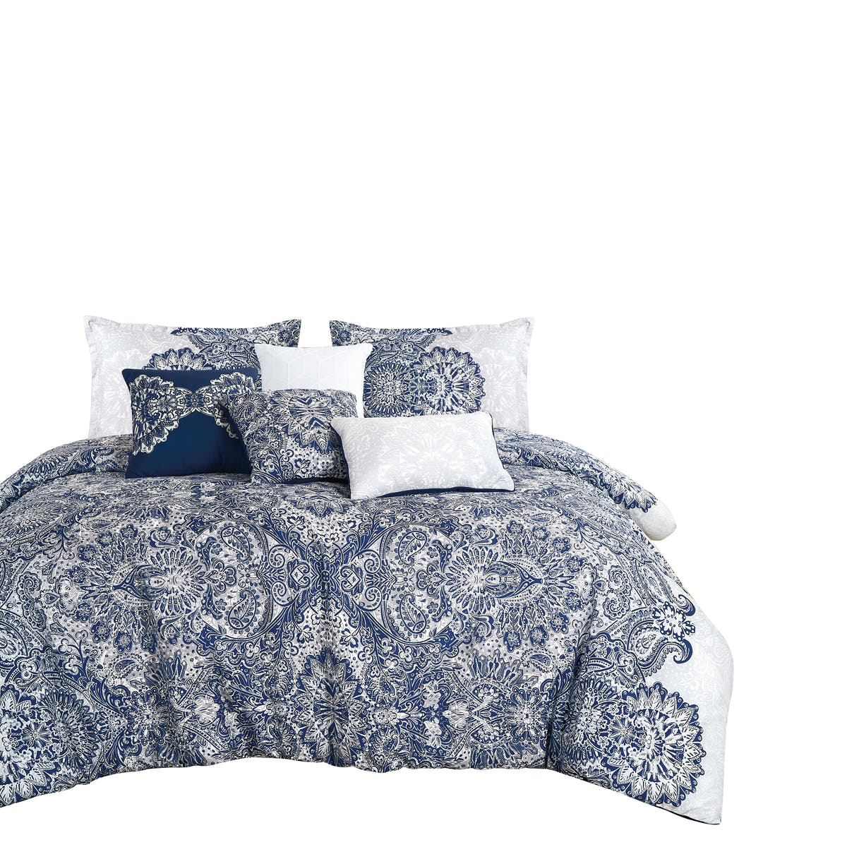 Navy Medallion 7-Piece Comforter Set - alternate product view 4