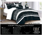 Black and White Geometric Embroidered 7-Piece Comforter Set - alternate product view 4