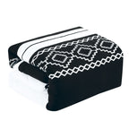 Black and White Geometric Embroidered 7-Piece Comforter Set - comforter detail