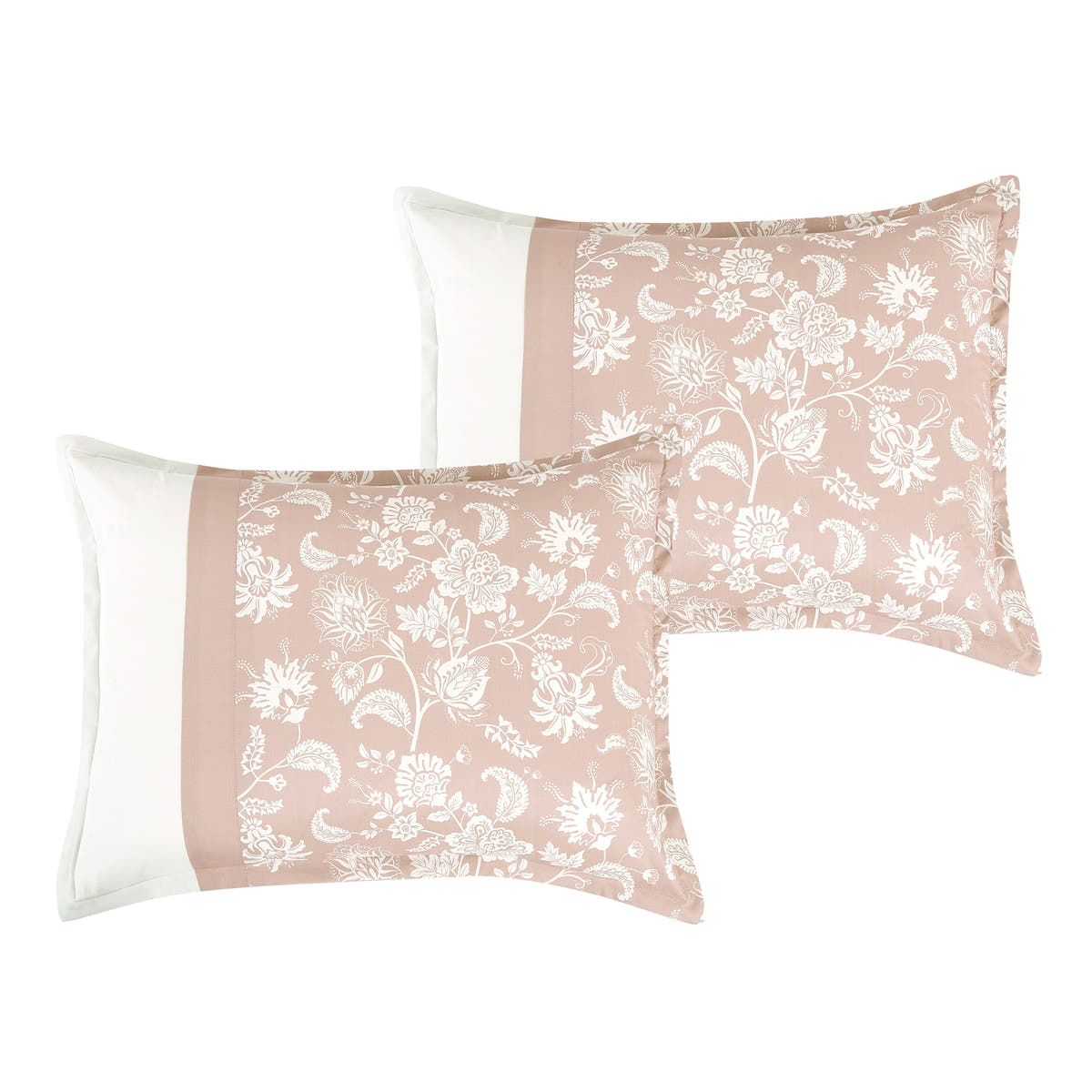 Dusty Rose Floral 7-Piece Comforter Set - pillow sham detail