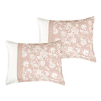 Dusty Rose Floral 7-Piece Comforter Set - pillow sham detail