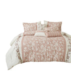 Dusty Rose Floral 7-Piece Comforter Set - alternate product view 5