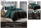 Teal and Black Geometric 7-Piece Comforter Set - alternate product view 4