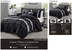Black and White Geometric Embroidered 7-Piece Comforter Set - alternate product view 5