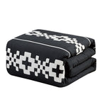 Black and White Geometric Embroidered 7-Piece Comforter Set - comforter detail