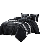Black and White Geometric Embroidered 7-Piece Comforter Set - alternate product view 4