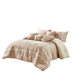 Blush Color Block Embroidered 7-Piece Comforter Set - alternate product view 5