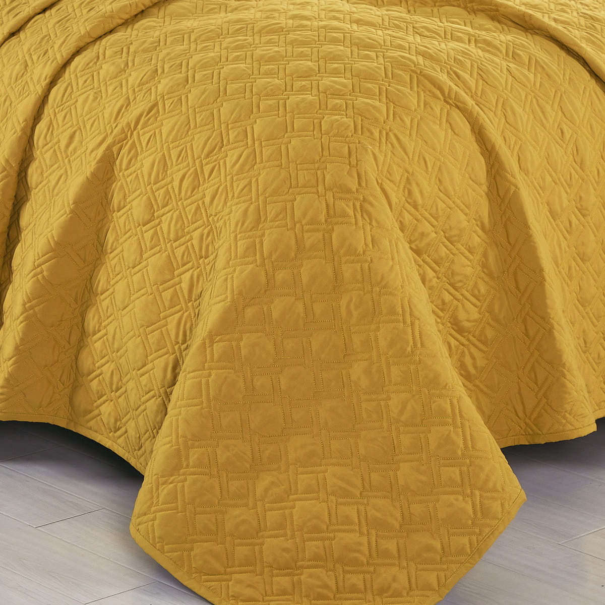 Mustard & Grey 3-Piece Bedspread Set - alternate product view 5