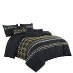 Black and Gold Geometric Embroidered 7-Piece Comforter Set - alternate product view 4