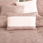 Blush Clip Jacquard 7-Piece Comforter Set - alternate product view 4