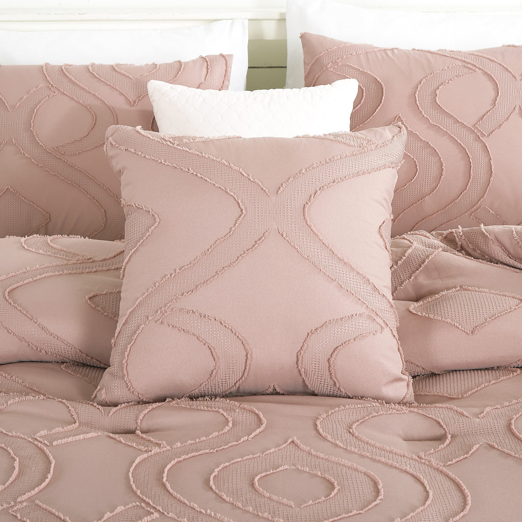 Blush Clip Jacquard 7-Piece Comforter Set - alternate product view 6
