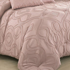 Blush Clip Jacquard 7-Piece Comforter Set - alternate product view 8