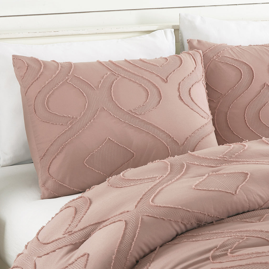 Blush Clip Jacquard 7-Piece Comforter Set - alternate product view 9