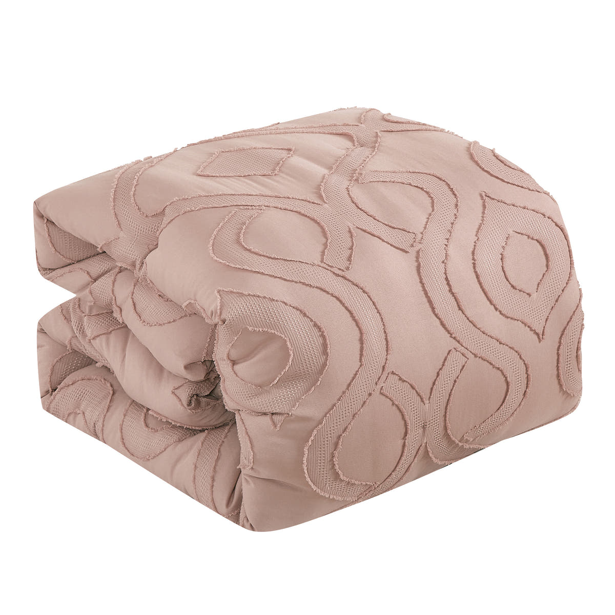 Blush Clip Jacquard 7-Piece Comforter Set - comforter detail