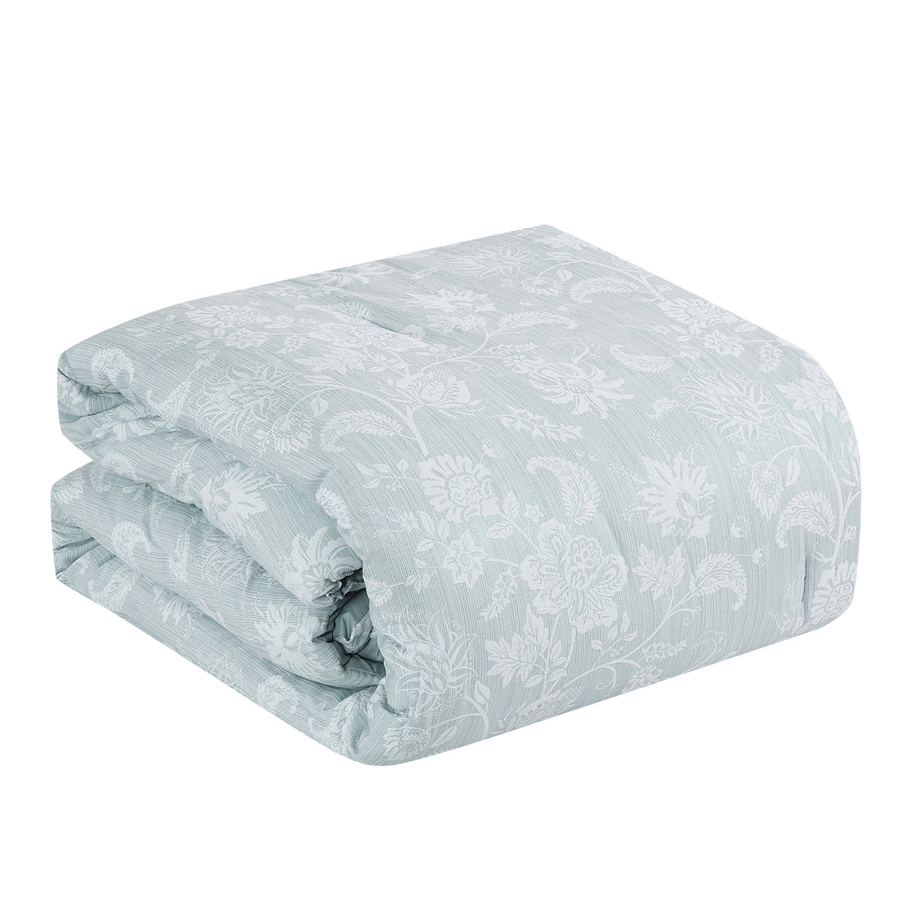 Light Sage Jacquard 7-Piece Comforter Set - comforter detail