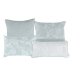 Light Sage Jacquard 7-Piece Comforter Set - decorative pillow detail