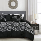 Black Scroll Embroidered 7-Piece Comforter Set - alternate product view 5
