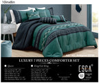 Teal Colorblock 7-Piece Comforter Set - alternate product view 2