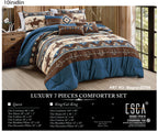 Brown and Teal Western 7-Piece Comforter Set - alternate product view 2