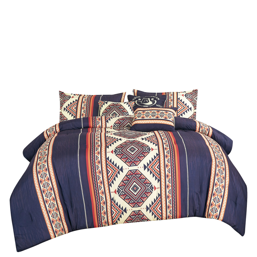 Navy Southwestern 6-Piece Comforter Set detail 5