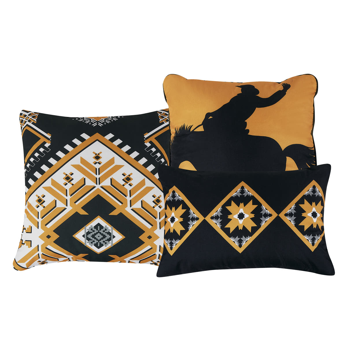 Black & Gold Geometric 6-Piece Comforter Set detail 2