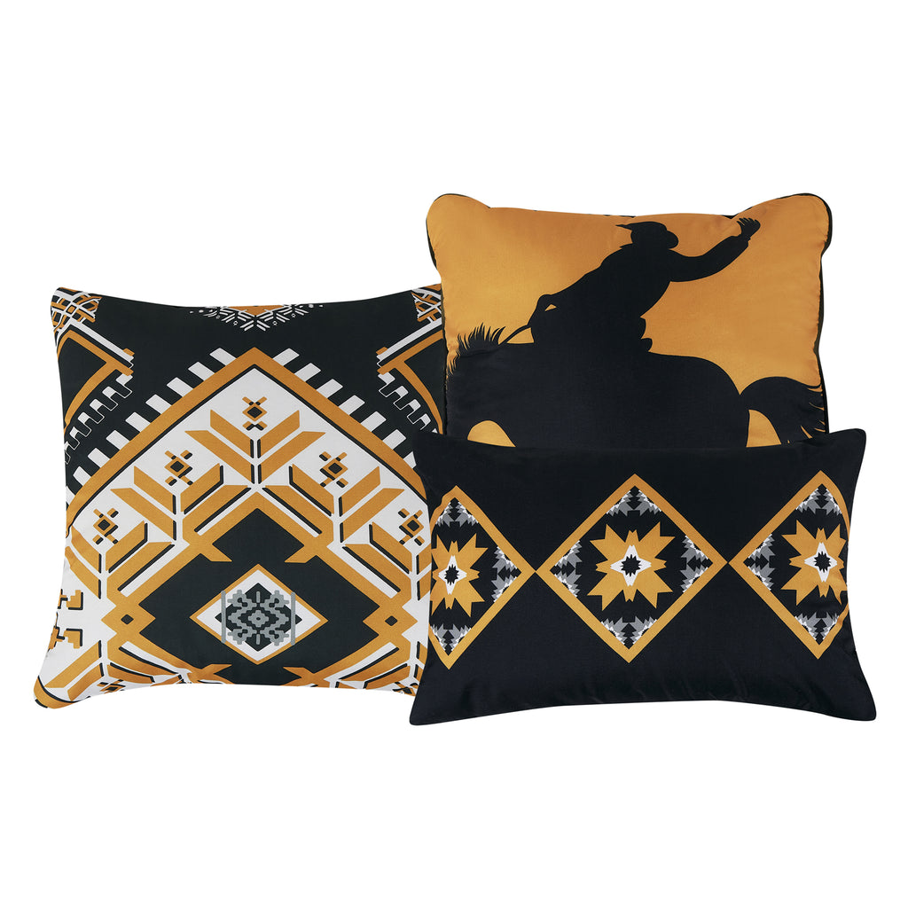 Black & Gold Geometric 6-Piece Comforter Set detail 2