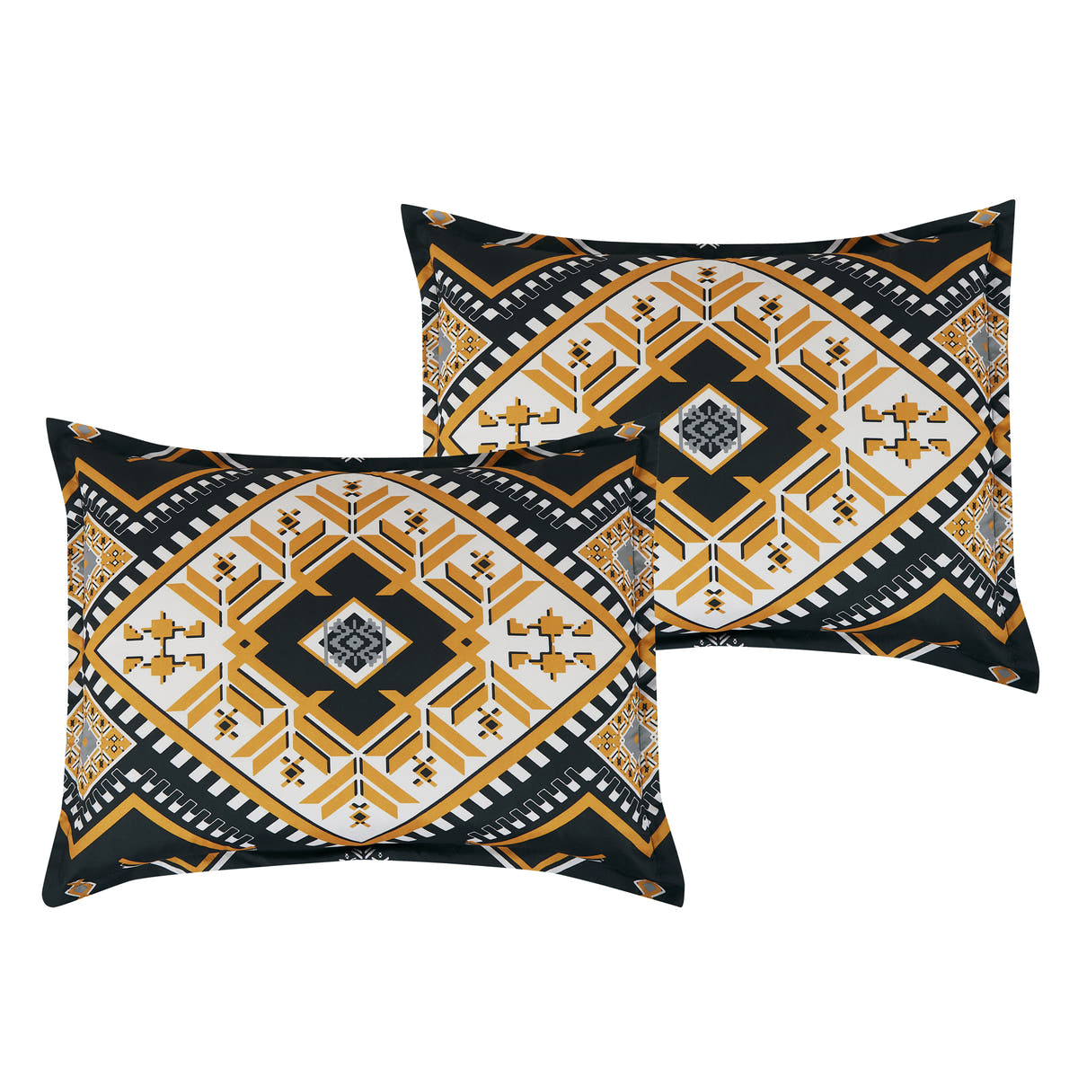 Black & Gold Geometric 6-Piece Comforter Set detail 3
