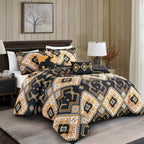 Black & Gold Geometric 6-Piece Comforter Set detail 4