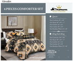 Black & Gold Geometric 6-Piece Comforter Set detail 6