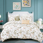 Cream Floral 6-Piece Comforter Set