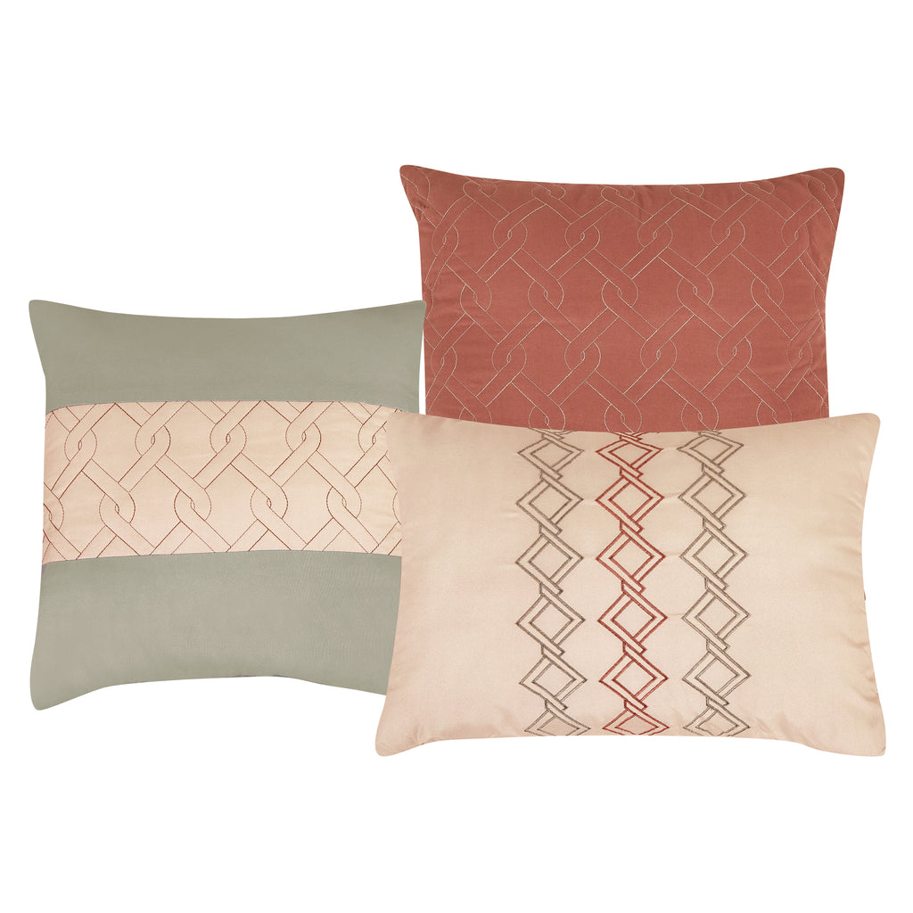 Blush Color Block 6-Piece Comforter Set detail 2