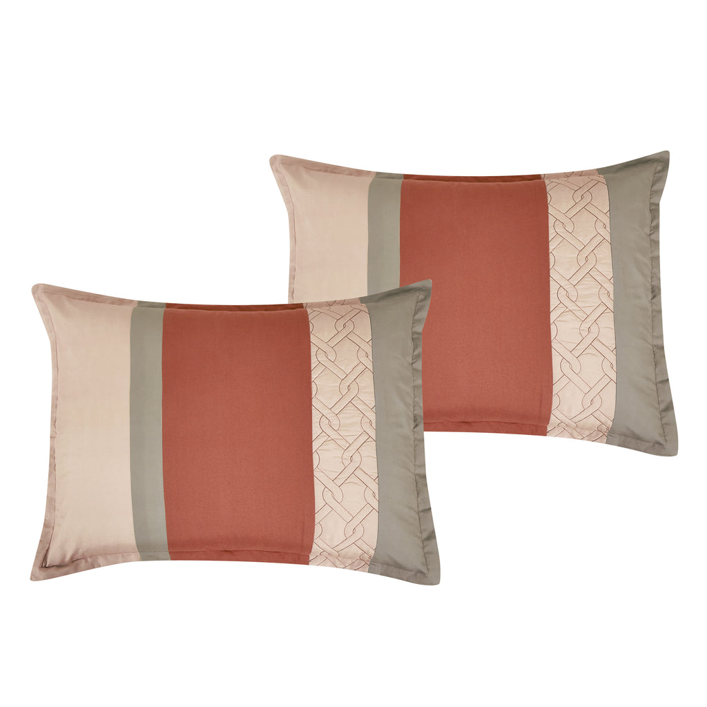 Blush Color Block 6-Piece Comforter Set detail 3