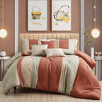 Blush Color Block 6-Piece Comforter Set detail 4