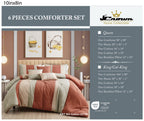 Blush Color Block 6-Piece Comforter Set detail 6