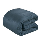 Comforter detail from the Luxurious Navy Tufted 5-Piece Comforter and Throw Blanket Set